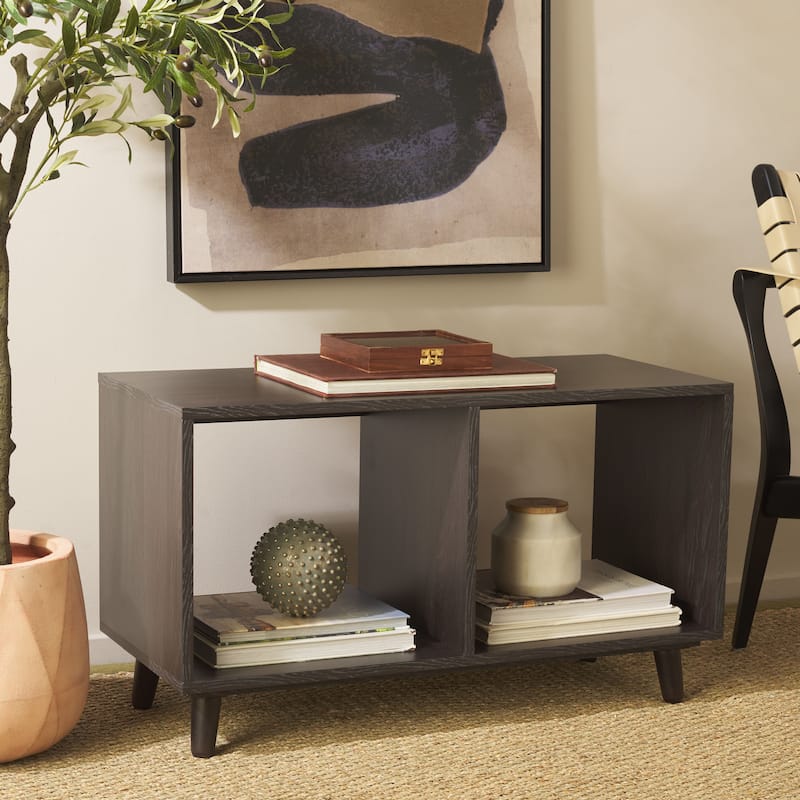 SAFAVIEH Home Yona Horizontal 2 Shelf Accent Table - 31"W x 14"D x 18"H - Black