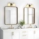 preview thumbnail 28 of 34, Aladari Modern Gold 3-Light Bathroom Vanity Lights Opal Glass Wall Sconces L16.1"xH8.5"  - 2-Light