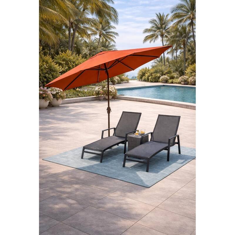 9 ft. Aluminum Market Automatic Tilt Patio Umbrella with Windvent in Tuscan