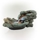 preview thumbnail 10 of 10, Alpine Corporation 20" Long Indoor/Outdoor Wood River Log Fountain with LED Lights