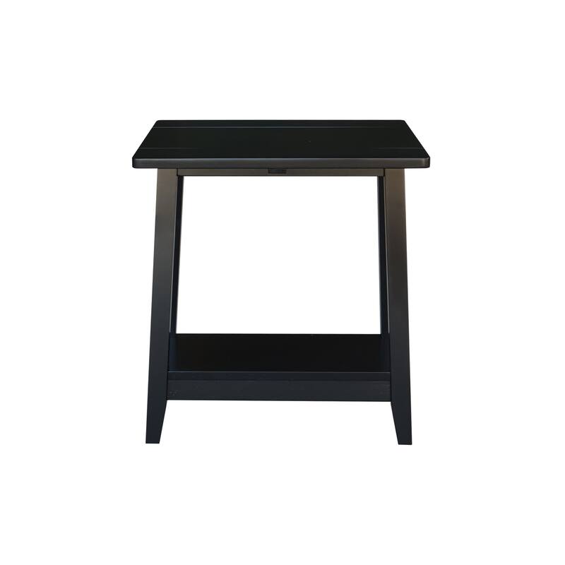 Square Solid Wood Drop Leaf Side Table
