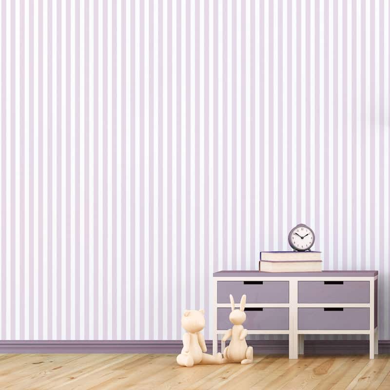 Galerie Wallcoverings Tiny Tots 2 Regency Stripe Non-woven Matte Wallpaper Roll