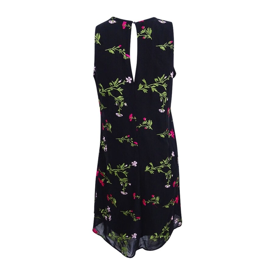 floral embroidered shift dress