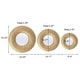 preview thumbnail 15 of 13, 3-Piece Gold Metal Round Wall Mirror Set - 22.25" Diameter x 2.36" D