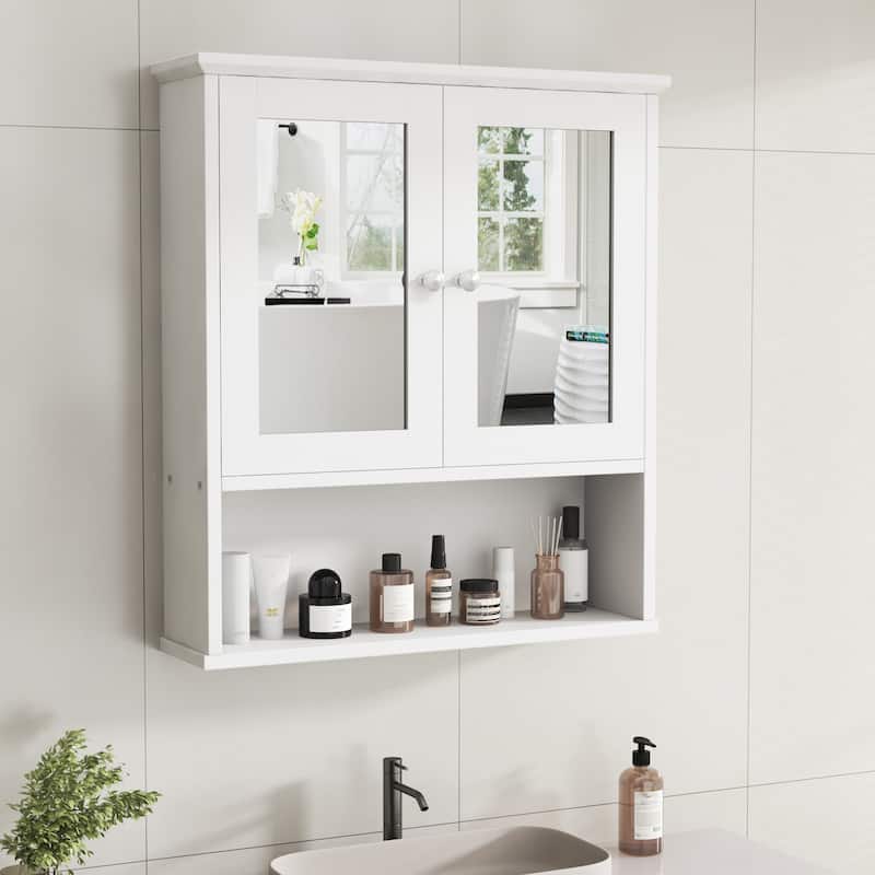 Futzca Bathroom Wall Cabinet with Mirror