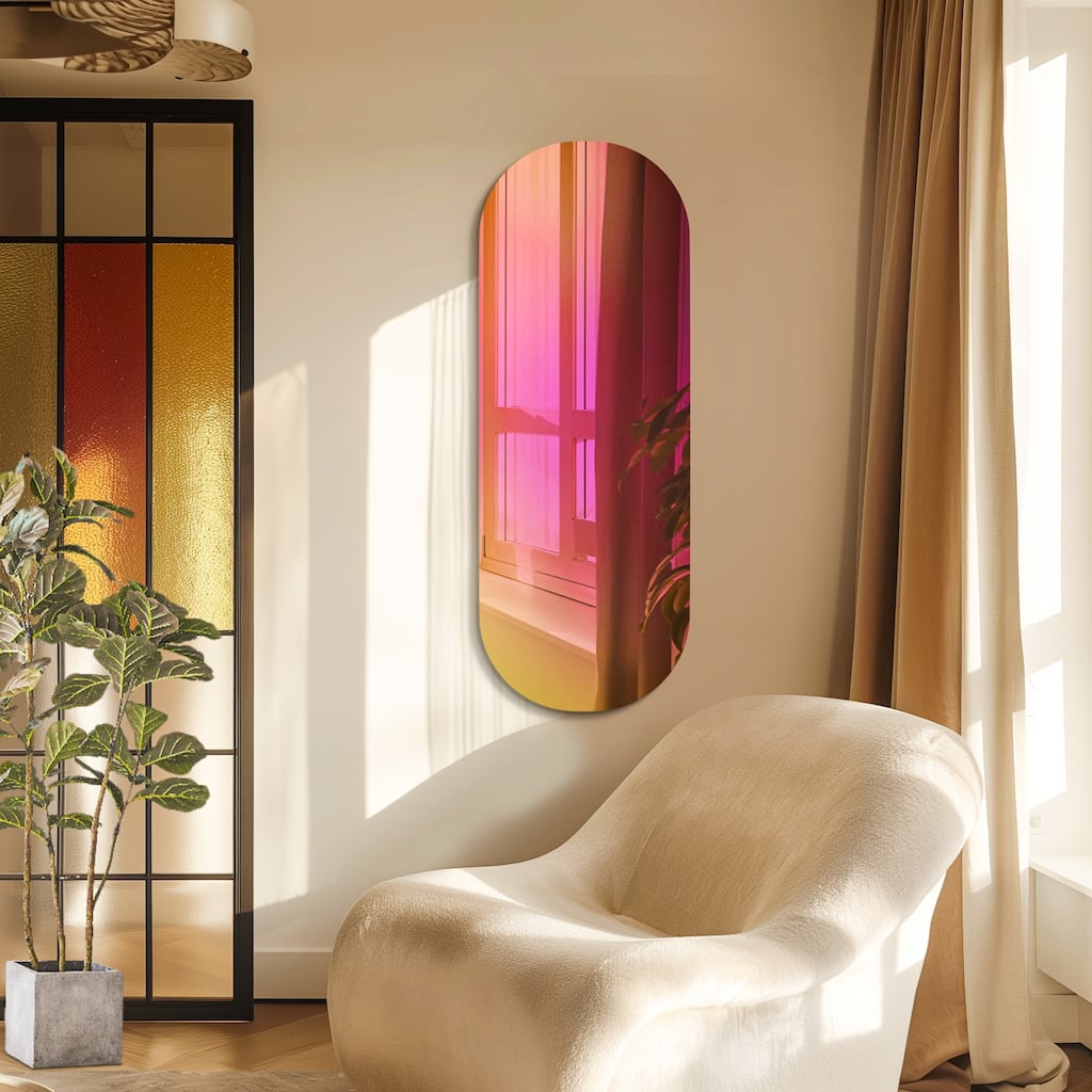 Rainbow Wall Mirror Unique Aesthetic Colorful Wall Mirror Decor for Horizontal or Vertical