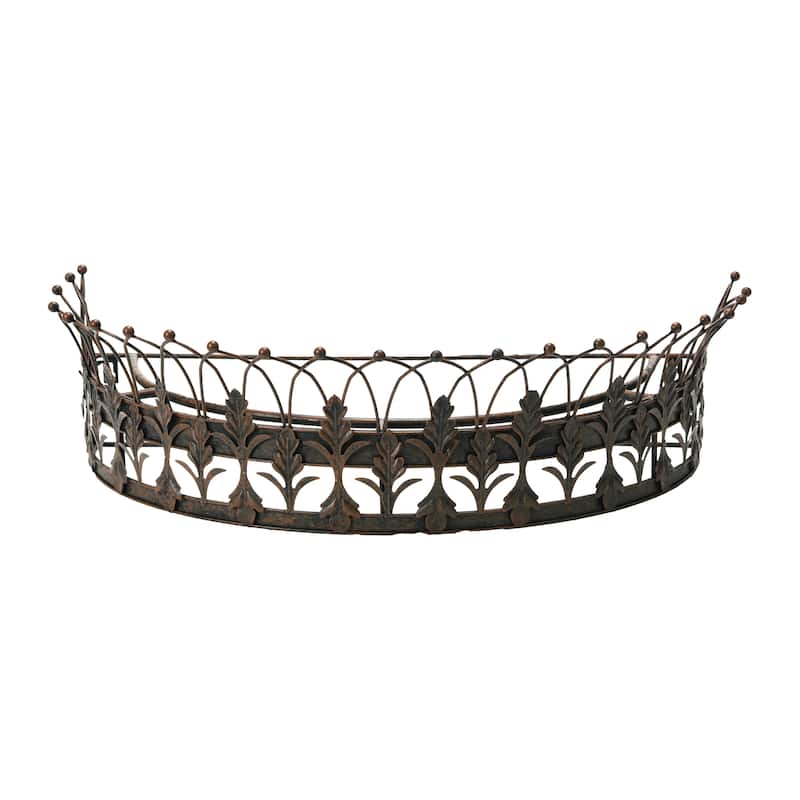 Decorative Metal Curtain or Canopy Crown - 29.0"L x 13.8"W x 7.9"H