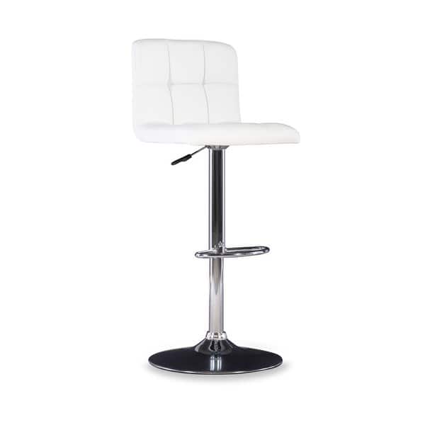 slide 15 of 15, Powell Roxie White Adjustable Height Bar Stool