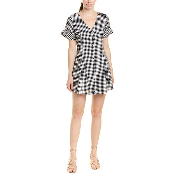 checked a line dress