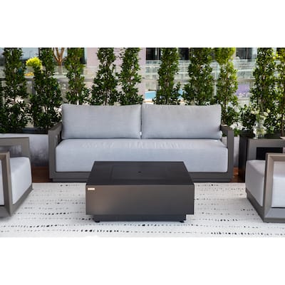 Elementi Newport Outdoor Aluminum 3-Seat Sofa with Sunbrella® Cushions