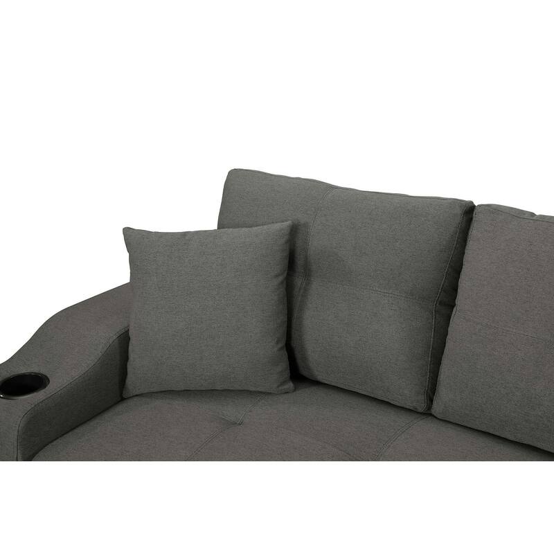 Comfortable sofa with magazine pocket,left and right interchangeable