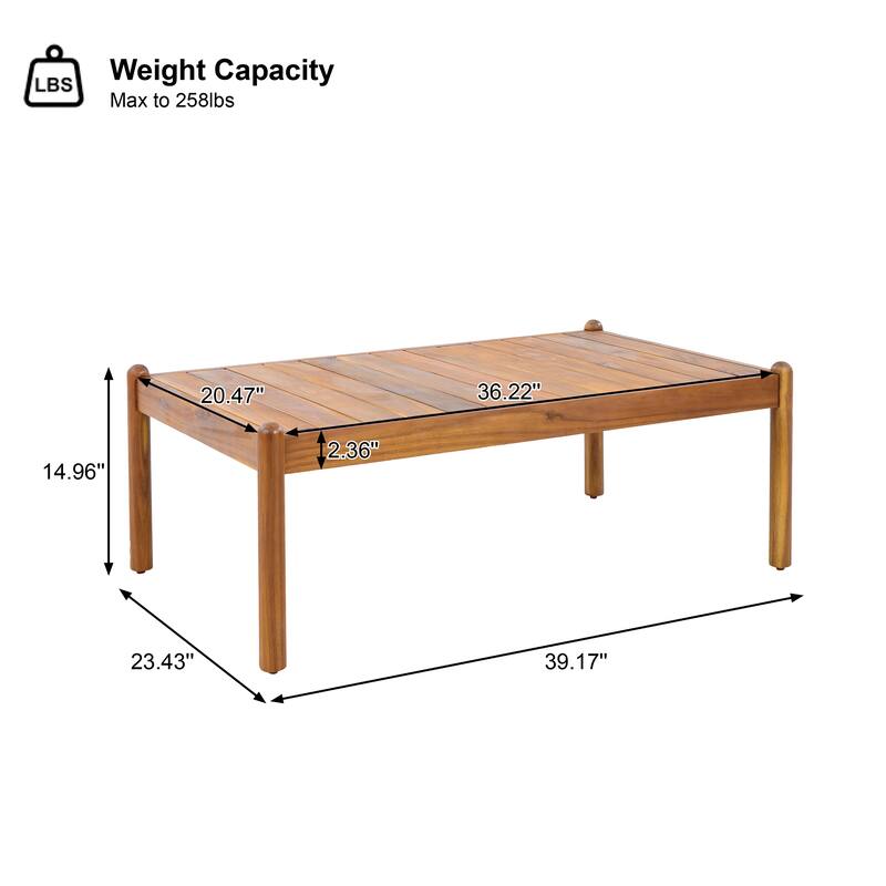 Christopher Knight Home - Outdoor 2-Piece Set with Acacia Wood Loveseat and Coffee Table, Rope Panels & Cushioned Seating