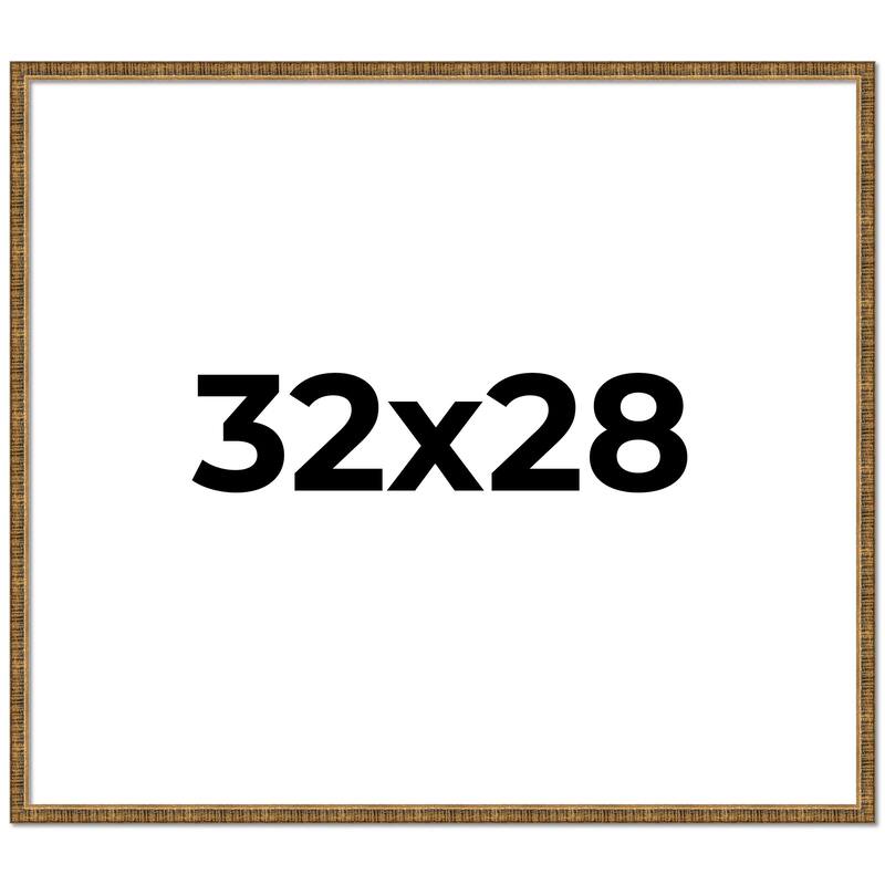 32x28 Frame Gold Kingsley Distressed Solid Wood Picture Frame Width
