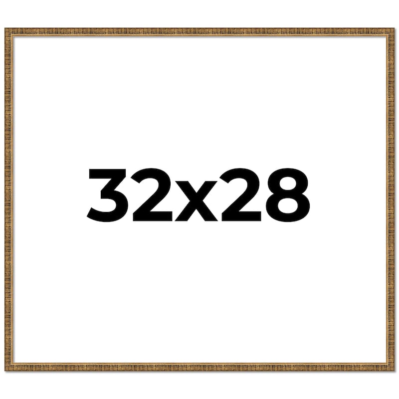 32x28 Frame Gold Solid Wood Picture Frame - Complete Modern Photo