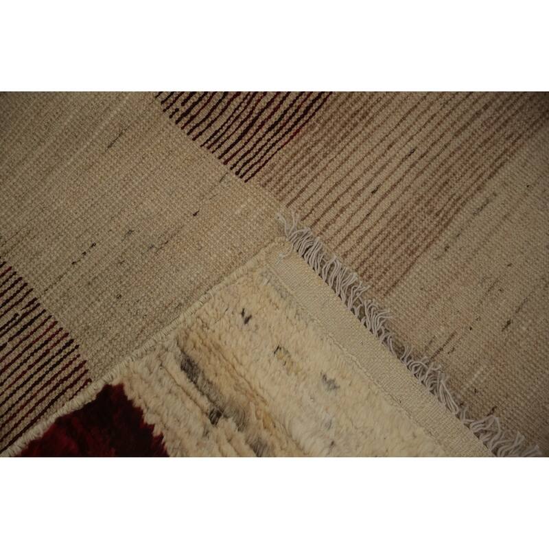 Hand Knotted Oriental 100% Wool Carpet Modern Tribal Beige & Ivories Moroccan Area Rug - 10' 1'' X 8' 1''