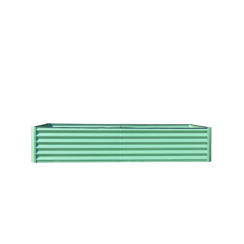Metal Raised Rectangular Flower Beds Weather-Resistant Raised Flower Beds with Open-Ended Base for Gardening Vegetables