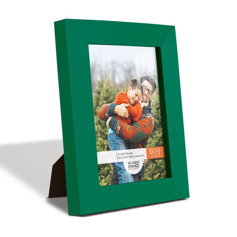 4 Piece Set Solid Wood Picture Frame - Green - 3x4
