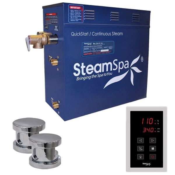 Oasis 10.5kW Touch Pad Steam Bath Generator Package in Chrome Oasis 10.5kW Touch Pad Steam Bath Generator Package in Chrome