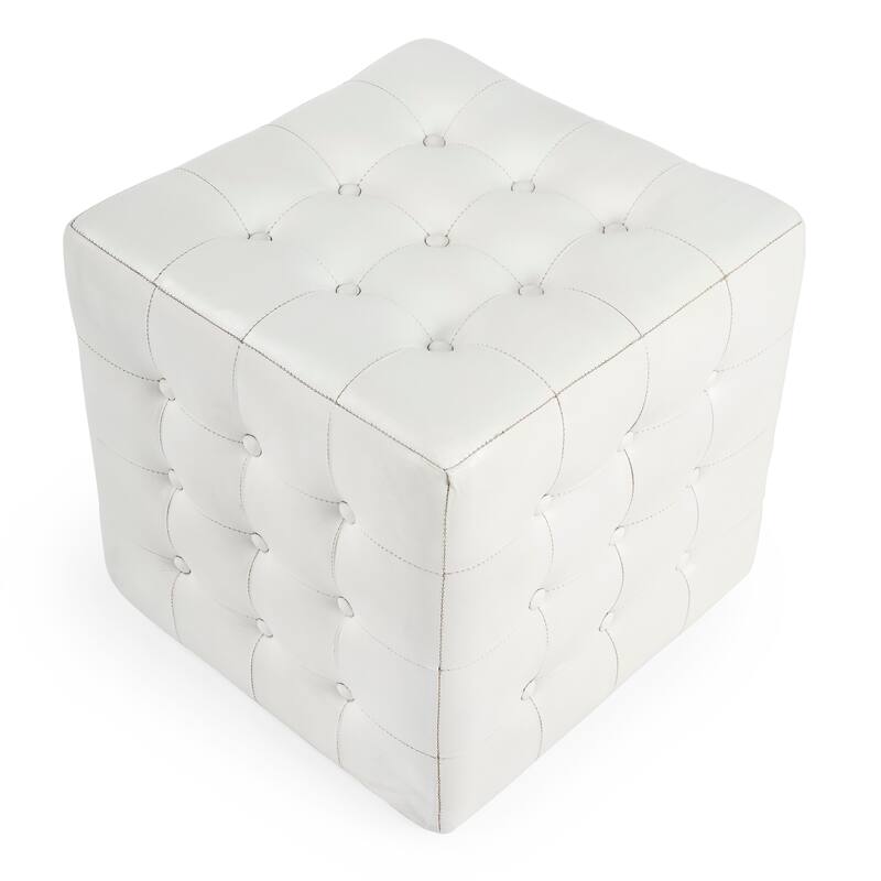 Leon Leather Ottoman
