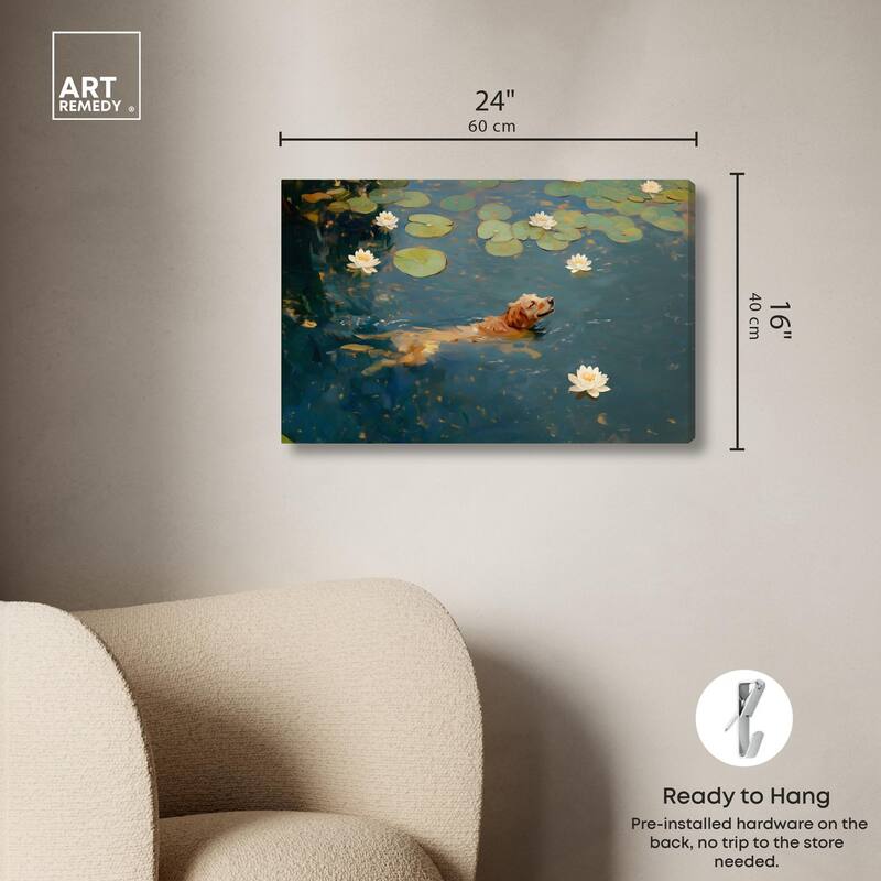 Pond Pup I Canvas by Art Remedy, Gallery Wrapped