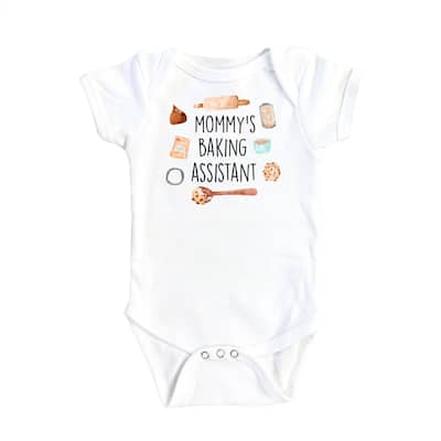 Baking Assistant - Baby Boy Girl Clothes Infant Bodysuit Funny Cute Newborn