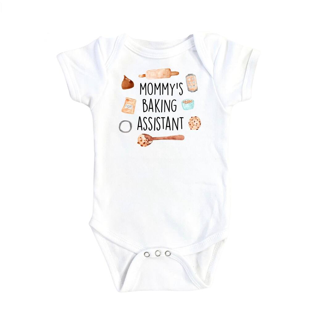 Baking Assistant - Baby Boy Girl Clothes Infant Bodysuit Funny Cute Newborn