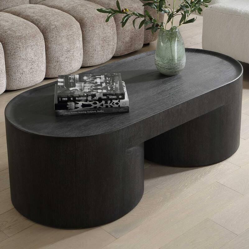 Uttermost Isbell Black Stained Coffee Table - 51.00" W x 16.00" H x 23.38" D