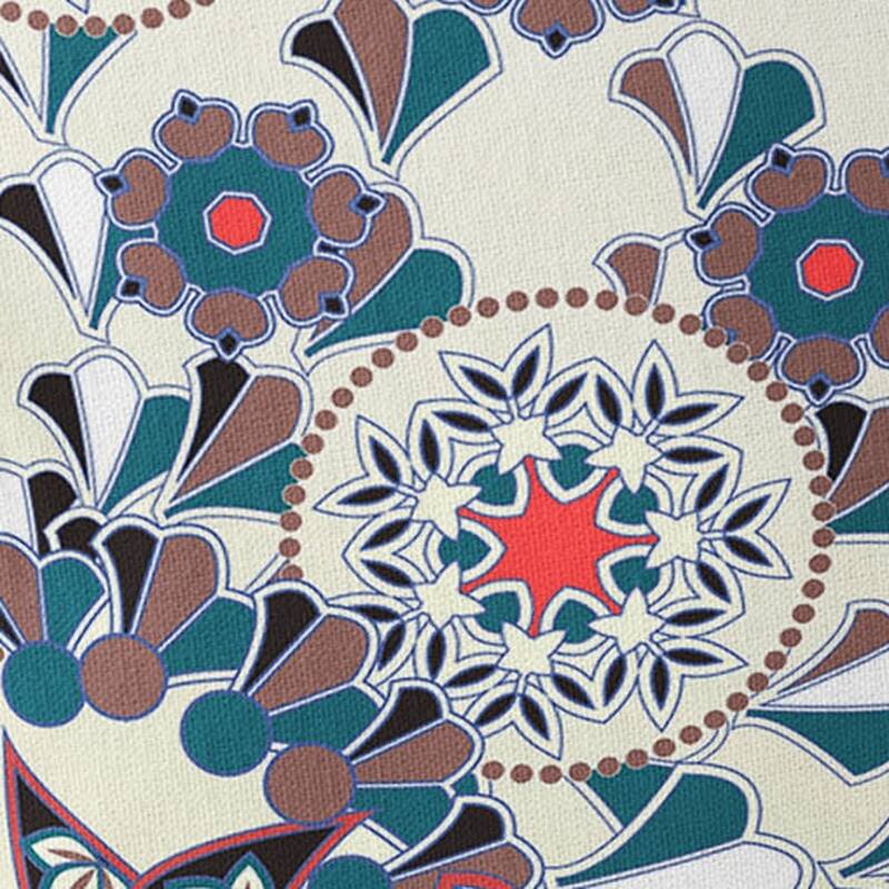 HomeRoots Set of Two 16" X 16" Black and Off White Peacock Blown Seam Floral Indoor Outdoor Throw Pillow