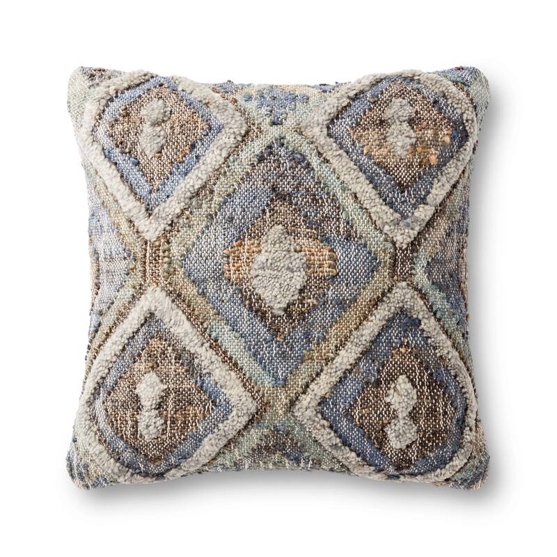 Alexander Home Frisco Farmhouse Textured Rustic Throw Pillow - 22" x 22" Cover Only - Cover Only - Multi