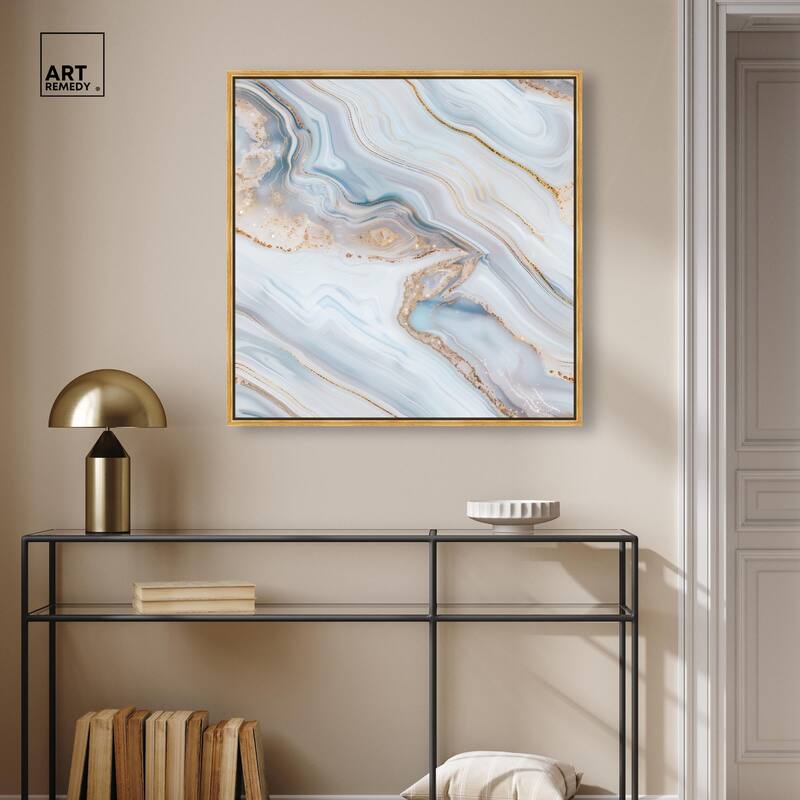 Icy Glitter Stone I Canvas by Art Remedy
