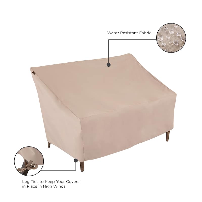 Modern Leisure® Chalet Patio Loveseat Cover, 2-Pack, 57.5"L x 38"W x 38"H, Beige