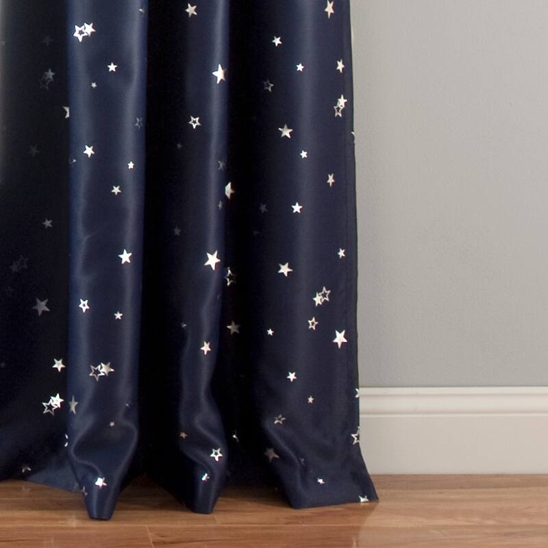 Lush Decor Star Room Darkening Window Curtain Panel Pair