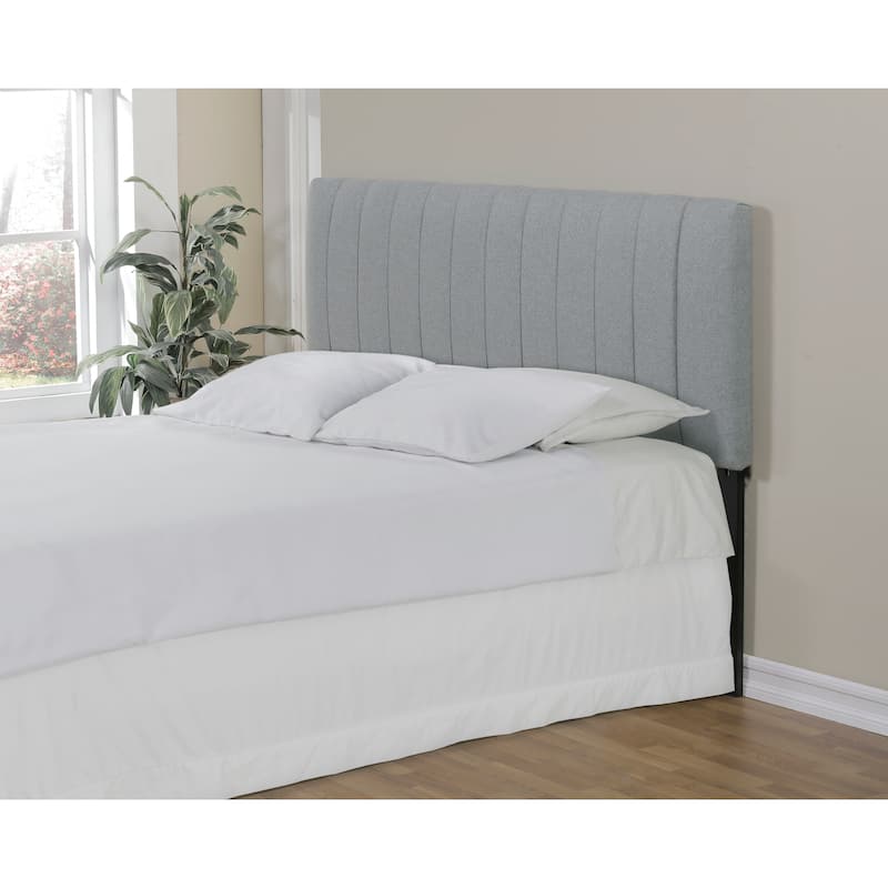 Channel Tufted Upholstered Bedroom Headboard - Slate - Queen