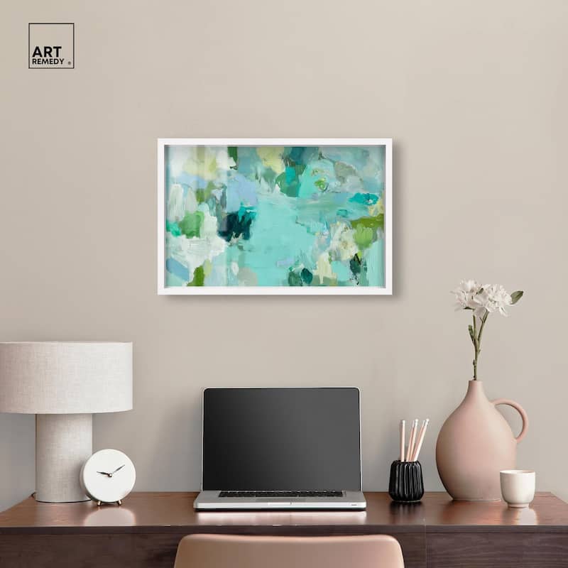 Alista Green Blues Shadowbox by Art Remedy