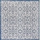 preview thumbnail 115 of 161, JONATHAN Y Ourika Vintage Filigree Textured Weave Indoor/Outdoor Area Rug 5' Square - Blue/Cream