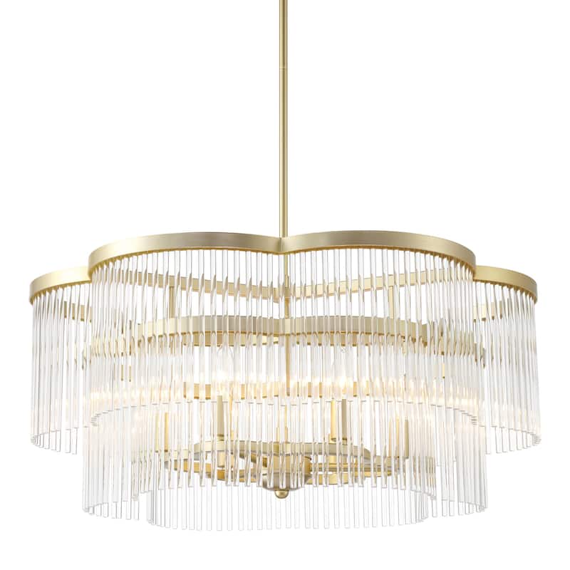 Minka Lavery 5455 Azura 6 Light 28" Wide Pendant - Heirloom Brass