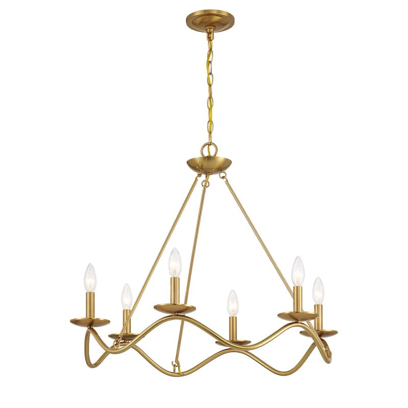 Bellevue SHCH55517 6 Light 28" Wide Taper Candle Style Chandelier