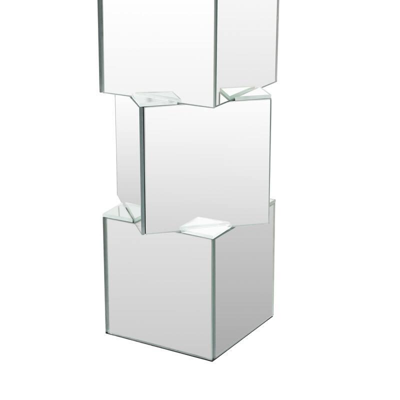 27.75" Square Glass Floor Vase