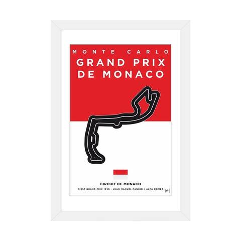 iCanvas "F1 Monaco Race Track Minimal Poster" by Chungkong