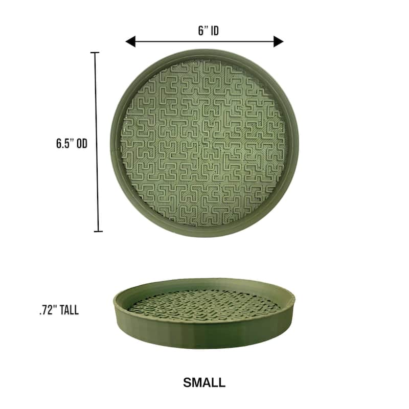 happimess Drew 8.4" Modern Geometric Indoor Eco-Friendly 3D Printed Plant Saucer