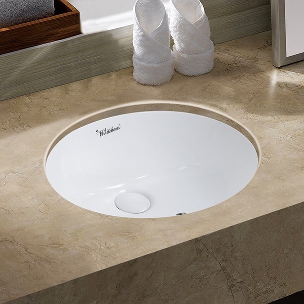 Whitehaus WHU71003 Isabella Plus 19-3/8" Vitreous China Undermount Bathroom Sink - White