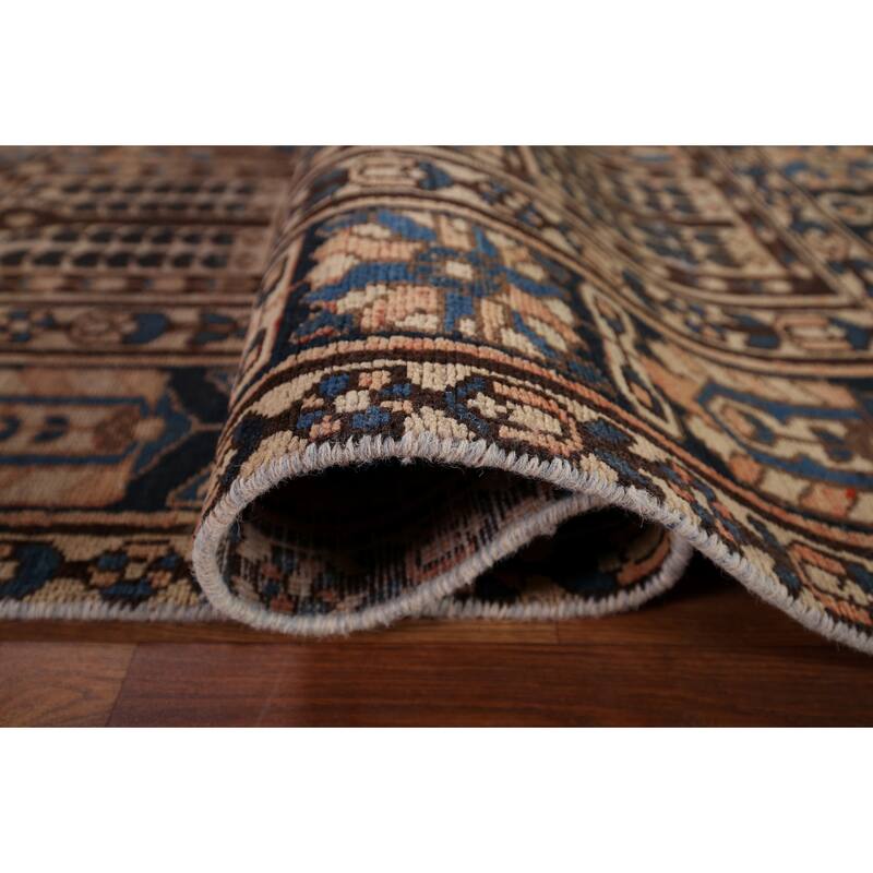 Garden Design Bakhtiari Persian Antique Area Rug Handmade Wool Carpet - 6'8" x 9'10"