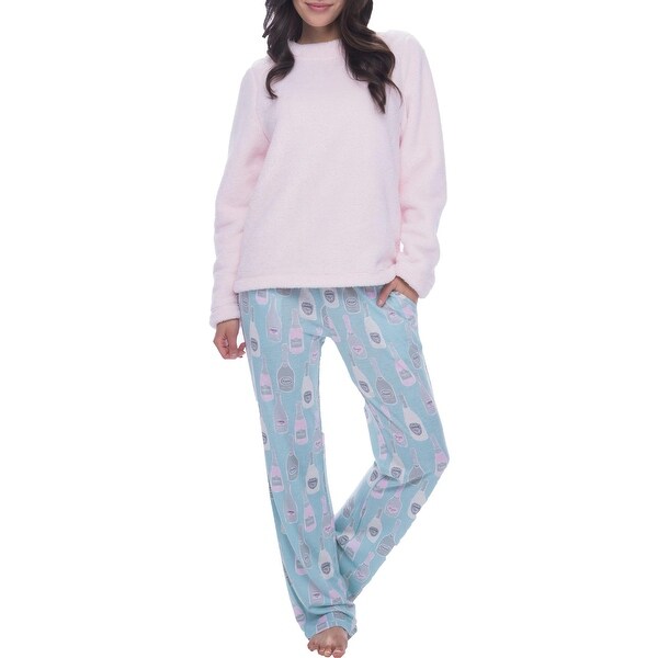 Munki Munki Women's Champagne Print Sleepwear Pajama Lounge Pants - Blue. Opens flyout.