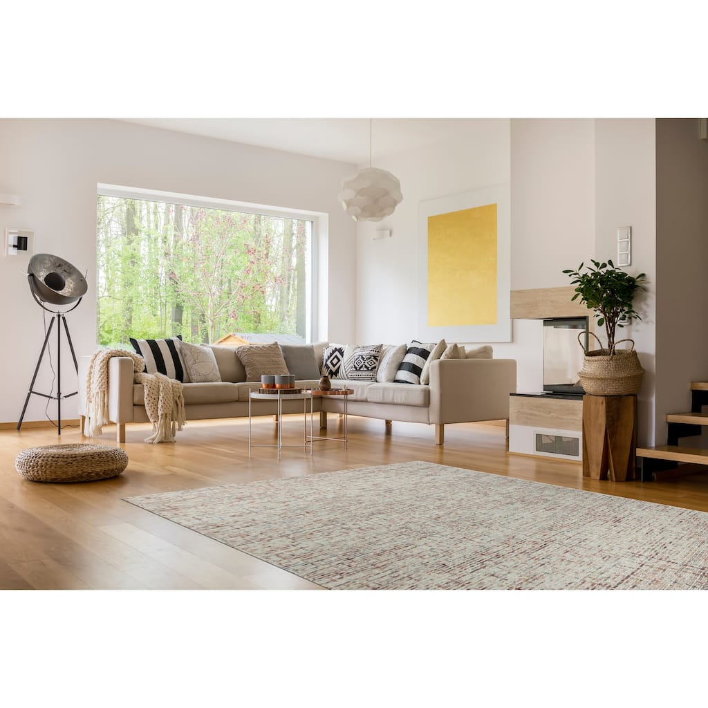 Light Brown Modern Contemporary Modern Tufted Loop Area Rug - 5' x 8'