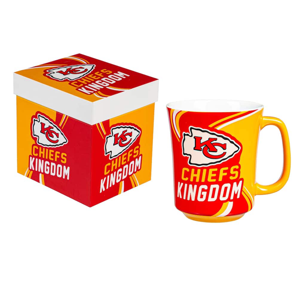Kansas City Chiefs, 14 oz Ceramic Coffee Mug w/ Gift Box