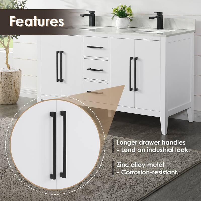 Altair Laurel Bath Vanity with Calacatta White Quartz Stone Countertop with Mirror