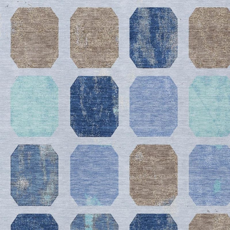 HomeRoots Geometric Transitional Rectangle Outdoor Rug