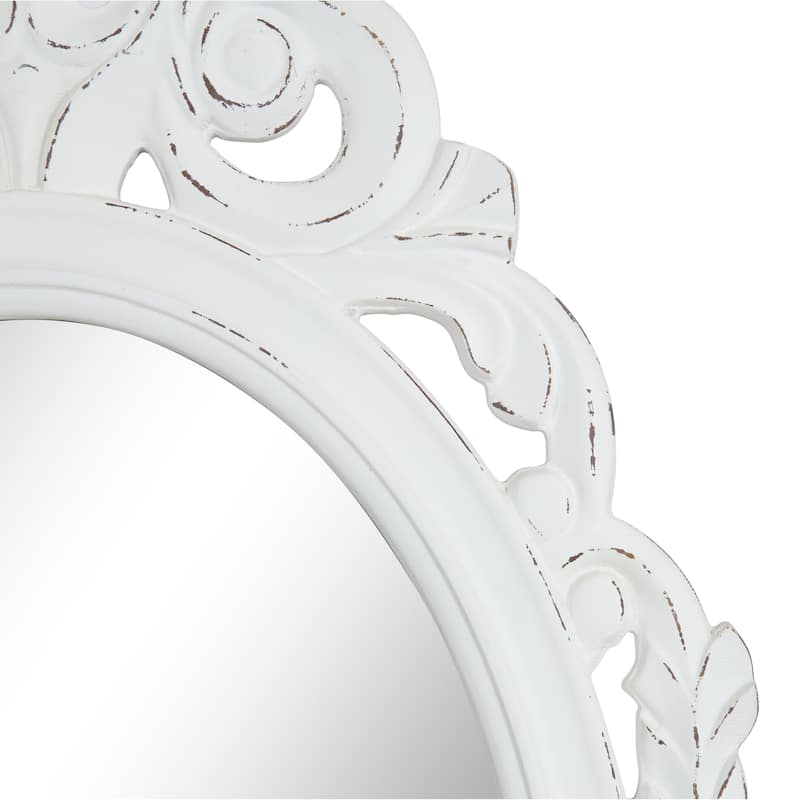 Kate and Laurel Pietra Carved Wall Mirror - 20x32