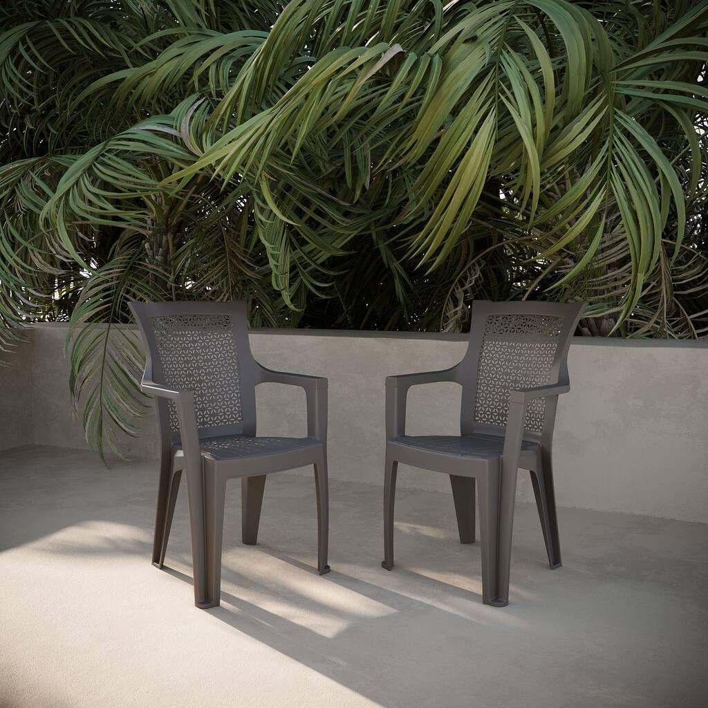 Mira Outdoor Patio Chairs (Set of 2)