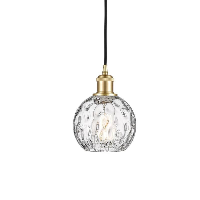 Innovations Lighting 516-1P-8-6 Athens Pendant Athens 6" Wide Mini - Satin Gold / Clear Water Glass